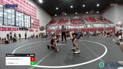 84 lbs Consi Of 4 - Jaxon Zimmerman, Maize Wrestling Club vs Levi Potter, Team Guthrie Wrestling