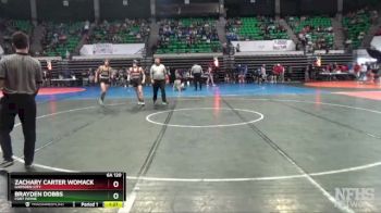 6A 120 lbs Champ. Round 1 - Zachary Carter Womack, Gadsden City vs Brayden Dobbs, Fort Payne