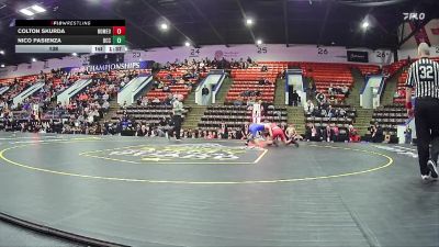 138 lbs Quarterfinals (8 Team) - Nico Pasienza, Detroit Catholic Central HS vs Colton Skurda, Romeo HS