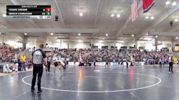 AA 132 lbs Quarterfinal - Chase Creque, Siegel High School vs Brock Connatser, Hardin Valley Academy
