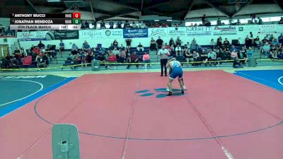 217 lbs 5th Place Match - Jonathan Mendoza, Vista Grande High School vs Anthony Mucci, Fountain Hills High School