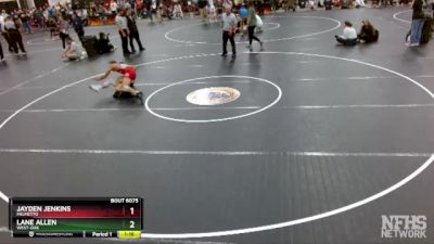 3A 150 lbs Semifinal - Jayden Jenkins, Palmetto vs Lane Allen, West-Oak