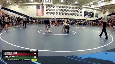 132 lbs Quarterfinal - Joey Romano, Lake Catholic vs Vince D`Amico, Garfield