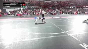 85 lbs Cons. Round 3 - Axl Kind, Crass Trained vs Cayden Podeweltz, Mosinee