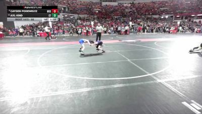 85 lbs Cons. Round 3 - Axl Kind, Crass Trained vs Cayden Podeweltz, Mosinee