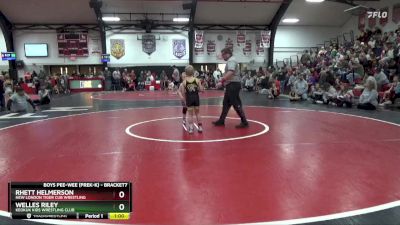 Round 1 - Rhett Helmerson, New London Tiger Cub Wrestling vs Welles Riley, Keokuk Kids Wrestling Club