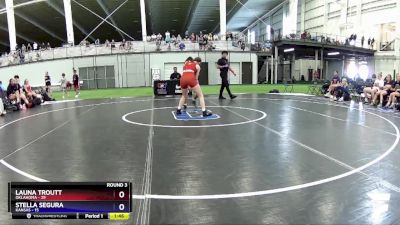 124 lbs Round 3 (4 Team) - Launa Troutt, Oklahoma vs Stella Segura, Kansas