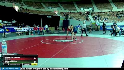 D4-106 lbs Cons. Round 1 - Lucas Tahbo, Parker vs Desmond Brown, St. Johns