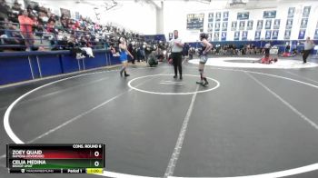 120 lbs Cons. Round 6 - Zoey Quaid, Ramona (Riverside) vs Celia Medina, Bishop Amat