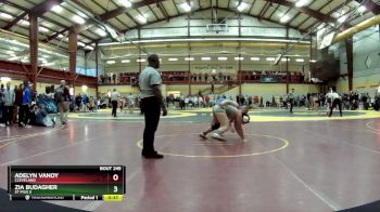 155 lbs Cons. Round 1 - Zia Budagher, St Pius X vs Adelyn Vanoy, Cleveland