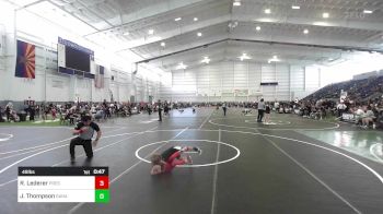 49 lbs Quarterfinal - Remington Lederer, Prescott Valley Bighorns vs Jeremy Thompson, Ganado WC