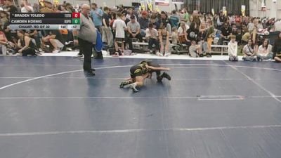 70 lbs Champ. Rd Of 32 - Camden Koenig, Bonus Points vs Braden Toledo, Toledo Trained