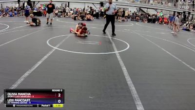 100 lbs Round 5 (8 Team) - Lexi Pancoast, D3 Training Center vs Olivia Mancha, 5forty Lady Brawlers