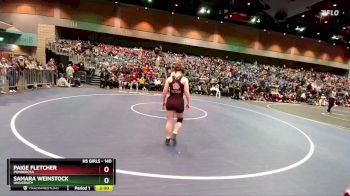 140 lbs Champ. Round 2 - Paige Fletcher, Ponderosa vs Samara Weinstock, University