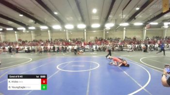 123 lbs Consi Of 8 #2 - Kaden Hicks, Badlands WC vs Damien YoungEagle, Stout Wr Acd