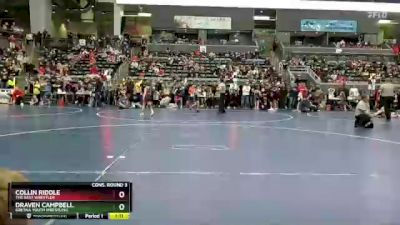 80 lbs Cons. Round 3 - Draven Campbell, Gretna Youth Wrestling vs Collin Riddle, The Best Wrestler