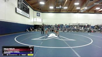 117 lbs Cons. Semi - Malia Welch, Southern Oregon University vs Alejandra Corral, Unattached