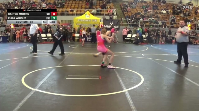 90 lbs Quarterfinal - Eliza Wright, Bulldawgs Wrestling Club vs Carter ...