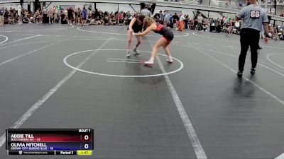 114 lbs Semis (4 Team) - Addie Till, Buccaneers WC vs Olivia Mitchell, Crown City Queens Blue