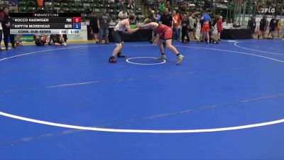 190 lbs Cons. Sub-semis - Rocco Hadwiger, Premier Wrestling Center vs Kiptyn Morehead, Maquoketa Cardinals - YGWC - DWC