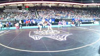 Girls-115 lbs 1st Place Match - Nakayla Dawson, Westland John Glenn (Girls) vs Isabella Crompton, Frankfort (Girls)