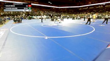 144 Class 3 lbs 3rd Place Match - Cooper Moore, Bolivar vs Colin Weiss, Ft. Zumwalt South