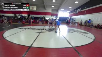 Girls 157 lbs Cons. Round 2 - Lauren Richards, Willows Girls vs Bella Fonsen, Orland Girls