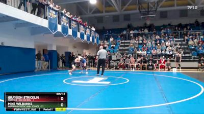 165 lbs Quarterfinals (8 Team) - Grayson Stricklin, Picayune High School vs Mike Wilbanks, North Pontotoc High School