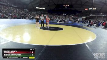 Girls 3A/4A 170 Champ. Round 2 - Makayla Finch, Stanwood (Girls) vs Kadence Burleson, Evergreen (Vancouver) (Girls)