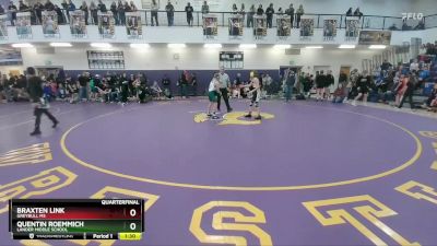 84 lbs Quarterfinal - Braxten Link, Greybull MS vs Quentin Roemmich, Lander Middle School