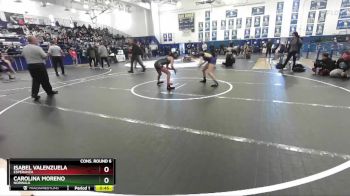 105 lbs Cons. Round 6 - Carolina Moreno, Norwalk vs Isabel Valenzuela, Esperanza