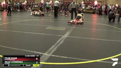 115 lbs Quarterfinal - Tyler Shane, Elite Wrestling vs Micah Loudermilk, Olympic