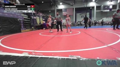 70-78 lbs Rr Rnd 4 - Adria Brigge, Mojo Grappling Academy vs Jolynn Arnold, Sperry Wrestling Club