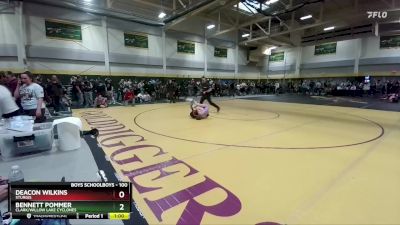 100 lbs Quarterfinal - Bennett Pommer, Clark/Willow Lake Cyclones vs Deacon Wilkins, Sturgis