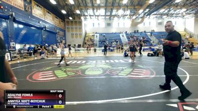 108 lbs Cons. Semi - Adalyne Fowls, Well Trained vs Annyka Watt-Boychuk, PV Sharks Wrestling