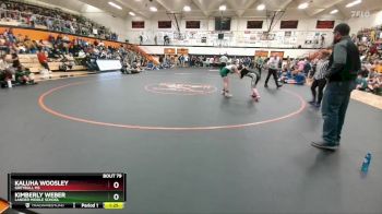 118-128 lbs Quarterfinal - Kaluha Woosley, Greybull MS vs Kimberly Weber, Lander Middle School