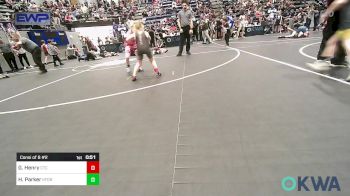 55 lbs Consi Of 8 #2 - Grace Henry, Comanche Takedown Club vs Hannah Parker, Kingfisher YellowJackets