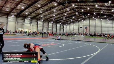 122 lbs 1st Place Match - Cheyenne Frank, Michigan Wrestling Academy vs Grace Storjohann, Grand View Wrestling Club