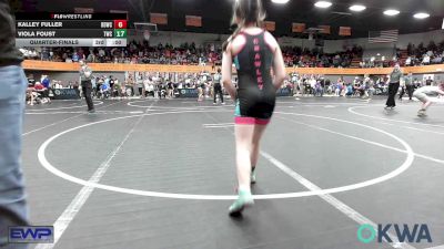 98 lbs Quarterfinal - Weslee Frith, Duncan Demon Wrestling vs Grace Crawley, Redskins Wrestling Club