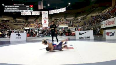Bantam - 62 lbs Champ. Round 2 - Anthony Bejaran, Crusader Wrestling vs Eljotas Zaremba, Aniciete Training Club
