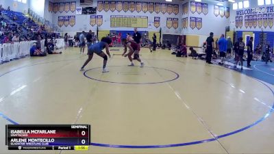 172 lbs Semifinal - Arlene Montecillo, Gladiator Wrestling Club vs Isabella Mcfarlane, Unattached