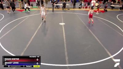 87 lbs Quarterfinal - Esaias Koethe, IA vs Brodey Lewis, WI