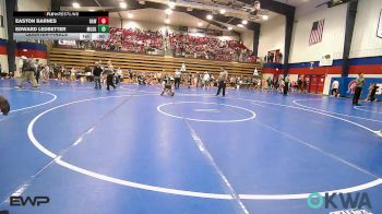 67 lbs Quarterfinal - Easton Barnes, Raw Wrestling Club vs Edward Ledbetter, Muskogee Rougher Youth Wrestling