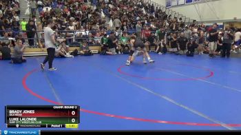 132 lbs Champ. Round 2 - Brady Jones, Gila Ridge vs Luke LaLonde, Surf City Wrestling Club