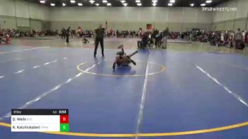 61 lbs Consi Of 8 #2 - Quentin Walls, Red Wave Wrestling vs Kysen Kaluhiokalani, Team Honey Badgers