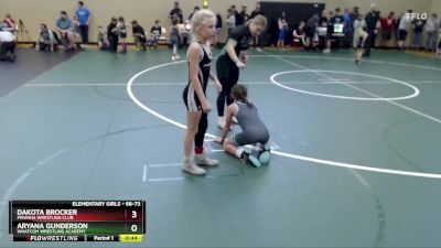 68-73 lbs Round 3 - Aryana Gunderson, Whatcom Wrestling Academy vs Dakota Brocker, Piranha Wrestling Club