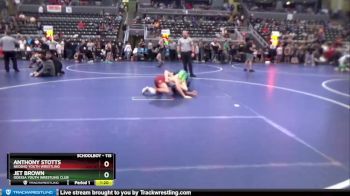 115 lbs Cons. Round 5 - Anthony Stotts, Neosho Youth Wrestling vs Jet Brown, Odessa Youth Wrestling Club