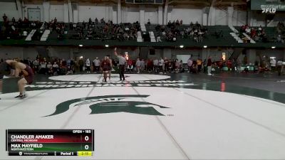 165 lbs Cons. Semi - Max Mayfield, Northwestern vs Chandler Amaker, Central Michigan