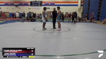 195 lbs Cons. Semi - Tyler-Nicholas Ritz, Virginia Team Predator vs Jahsh Zaman, NOVA Wrestling Club