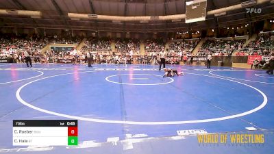 70 lbs Round Of 16 - Conner Roeber, Siouxland Wrestling Academy vs Colter Hale, BullTrained